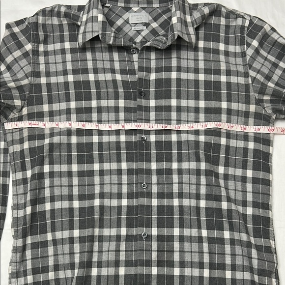 Selected Homme Grey Plaid Button Down Shirt - Picture 3 of 8